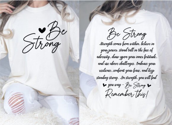 Be Strong SVG: Motivational & Christian T-Shirt Designs