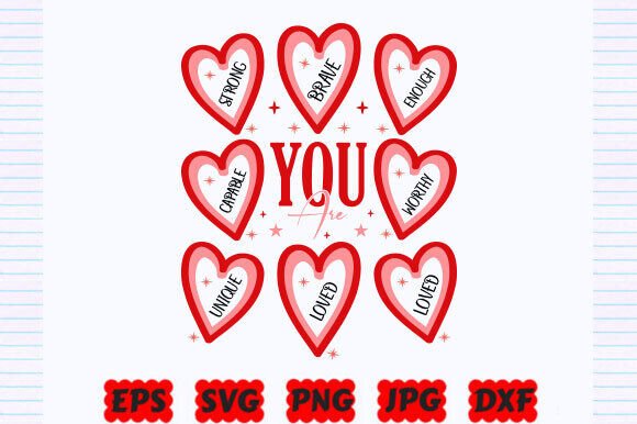 Christian Self Love Valentine's Day Svg T-Shirt Designs
