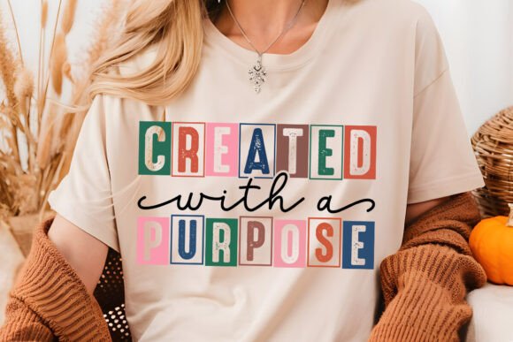 Created with a Purpose SVG, Jesus SVG — T-Shirt Designs