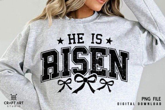 Easter Christian Risen Bow PNG for T-Shirt Designs