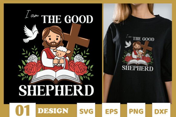 Easter Jesus the Good Sheperd Bible SVG