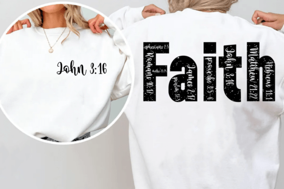 Faith Cross SVG & Retro Christian PNG for T-Shirt Designs