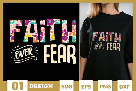 Faith over Fear Christian Jesus SVG