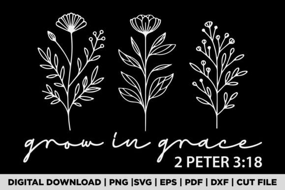 Grow in Grace Easter T-Shirt Designs