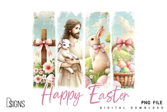 Happy Easter Christian Jesus Sublimation T-Shirt Designs
