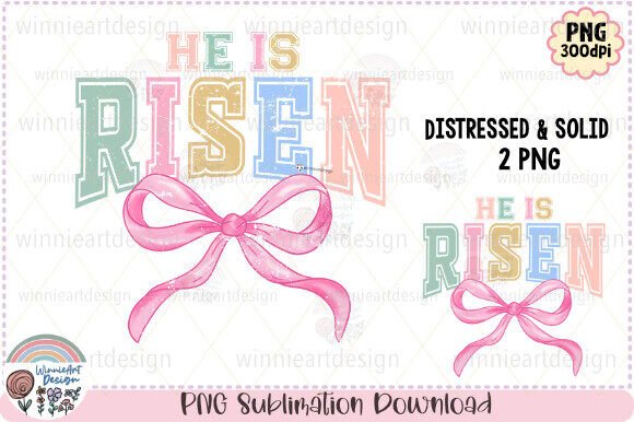 He is Risen Easter Christian Coquette T-Shirt Designs