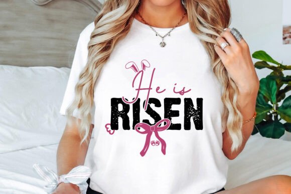 He is Risen SVG, Easter Christian PNG — T-Shirt Designs