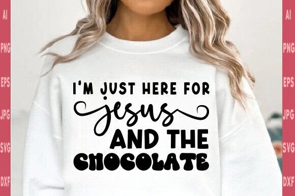 Jesus & Chocolate PNG: Easter T-Shirt Designs