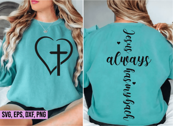 Jesus Has My Back SVG: Christian Quotes for T-Shirt Designs