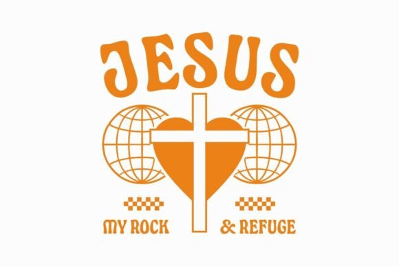 Jesus My Rock Refuge T-shirt Design T-Shirt Designs