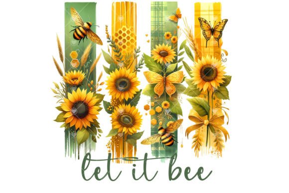 Let It Bee Positivity Christian PNG T-Shirt Designs