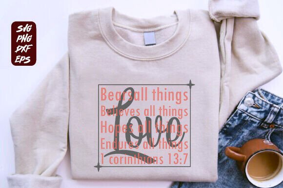 Love Christian SVG Jesus PNG for T-Shirt Designs