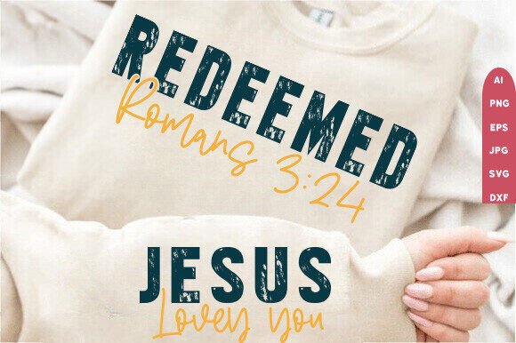 REDEEMED Sleeve Design Christian T-Shirt Designs