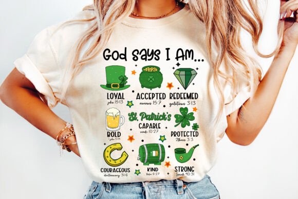 Retro Christian St Patricks Day PNG