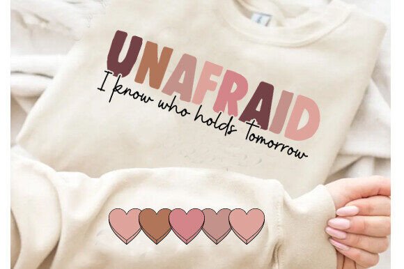 Unafraid PNG SVG: Christian Sublimation T-Shirt Designs